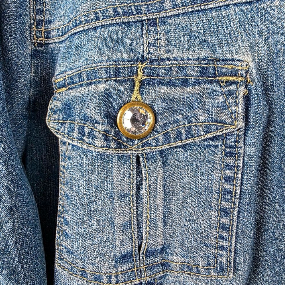 Cato Denim Jean Jacket Blue Size 18/20w - Picture 9 of 10